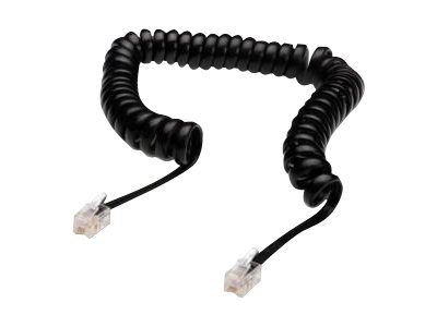 ASSMANN UAE Hörerkabel 2xRJ10 spiral 2m 4-adrig 1:1 Modularstecker RJ10 4P4C auf Modularstecker RJ10 4P4C schwarz