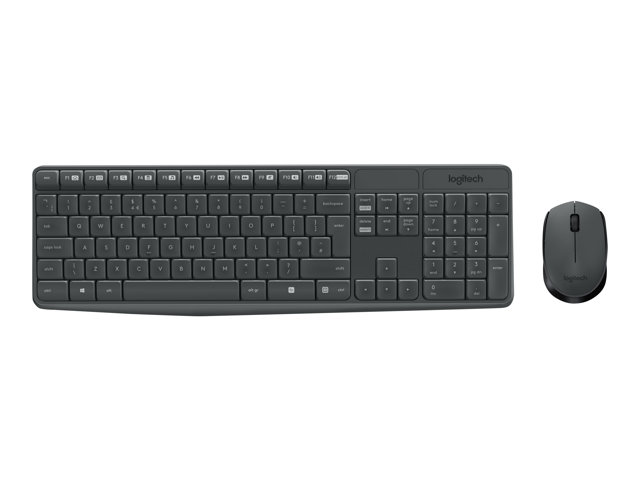 Produkt Oberseite LOGITECH MK235 Wireless Keyboard and Mouse - GREY - HRV-SLV - INTNL