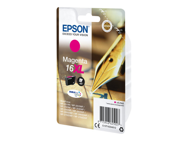 EPSON 16XL Tinte magenta hohe Kapazität 6.5ml 450 Seiten 1-pack blister ohne Alarm