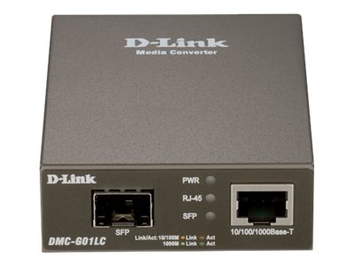 D-LINK DMC-G01LC 1000BaseT to SFP Standalone Media Converter 10/100/1000 to SFP - macht aus einer Ethernet- eine Glasfaserverbindung