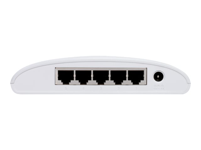 D-LINK DGS-1005D 5-Port Layer 2 unmanaged Gigabit Switch 5x 10/100/1000 Mbit/s BaseT Port Port Plug & Play lüfterlos