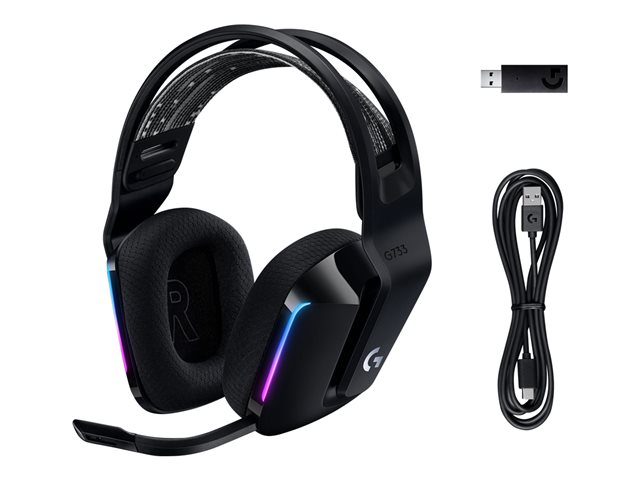 Vorderseite LOGITECH G733 LIGHTSPEED Wireless RGB Gaming Headset - BLACK - EMEA