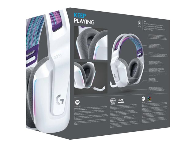 Verpackung Rückseite LOGITECH G733 LIGHTSPEED Wireless RGB Gaming Headset - WHITE - EMEA
