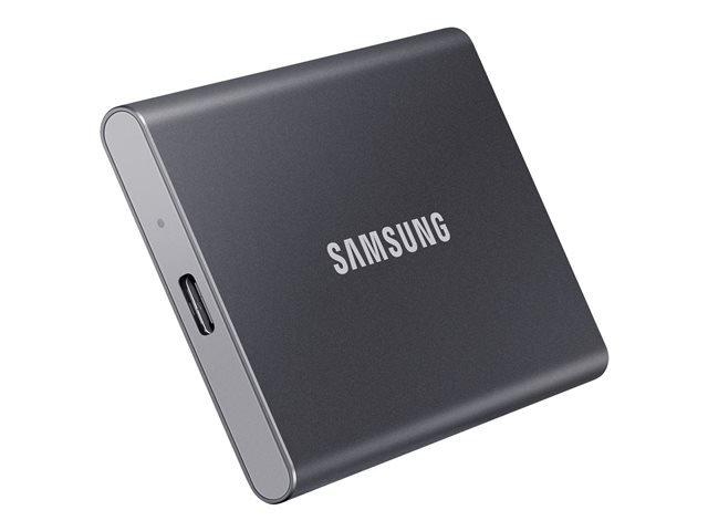 Produkt Links Vorne SAMSUNG Portable SSD T7 1TB extern USB 3.2 Gen 2 titan grey