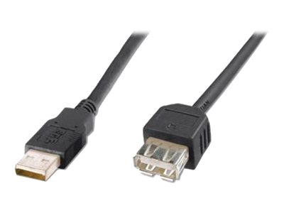 DIGITUS AK-300200-030-S USB 2.0 HighSpeed Extension cable USB A M plug /USB A F jack 3m black