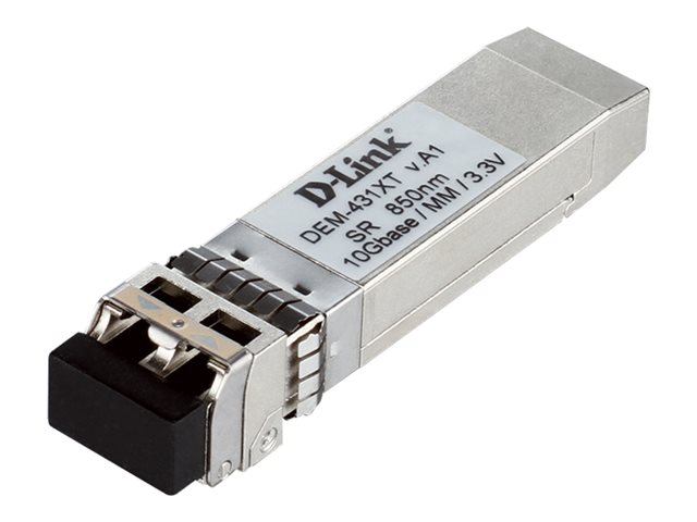 D-LINK DEM-431XT 10GE SFP+ SR Transceiver 850nm Multi-Mode Duplex LC Connector 80m mit OM 1+2 300m mit OM3