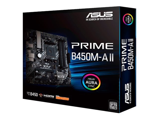 ASUS PRIME B450M-A II AM4 SOCKET HDMI 2.0B DVI-D D-Sub