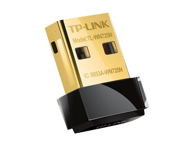 TP-LINK TL-WN725N N150 WLAN Nano USB Adapter 802.11b/g/n USB 2.0 Port Software-WPS