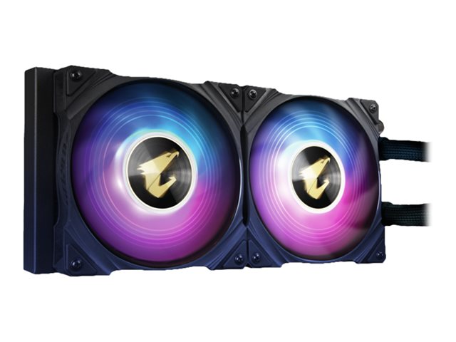 GIGABYTE AORUS WATERFORCE X 240 All-in-one Liquid Cooler with Circular LCD Display RGB Fusion 2.0 Triple 120mm ARGB