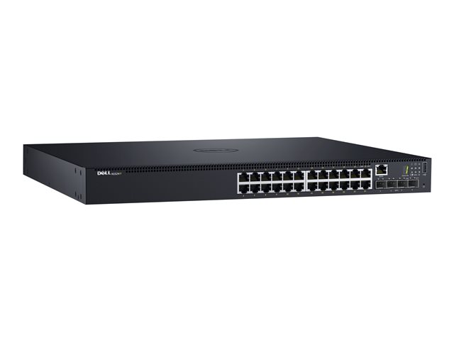 DELL Networking N1524P PoE+ 24x 1GbE + 4x 10GbE SFP+ fixed ports Stacking IO to PSU airflow AC