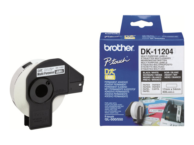 BROTHER P-Touch DK-11204 die-cut multi purpose label 17x54mm 400 labels