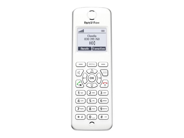 AVM FRITZ!Fon M2 - DECT-Komforttelefon fuer die FRITZ!Box - Unterstuetzt HD-Telefonie - Full-Duplex-Freisprechen