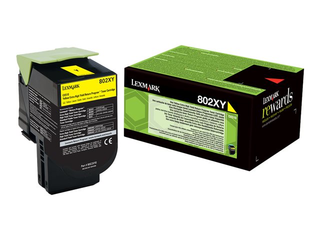 LEXMARK 802XY Toner gelb Extra hohe Kapazität 4.000 Seiten 1er-Pack return program