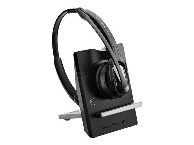 EPOS SENNHEISER IMPACT D 30 Phone Stereo DECT-Headset für Tischtelefone mit Basis Ultra Noise Cancelling Kopf- und Ohrbügel