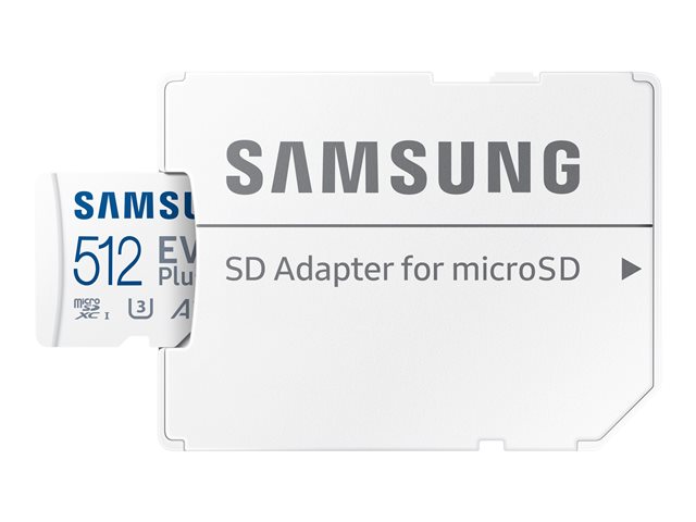 SAMSUNG EVO Plus 512GB microSDXC UHS-I U3 130MB/s Full HD & 4K UHD Speicherkarte inkl. SD-Adapter