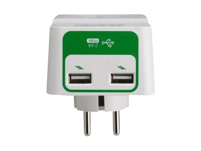 APC Essential SurgeArrest 1 Outlet 230V 2 Port USB Charger Germany