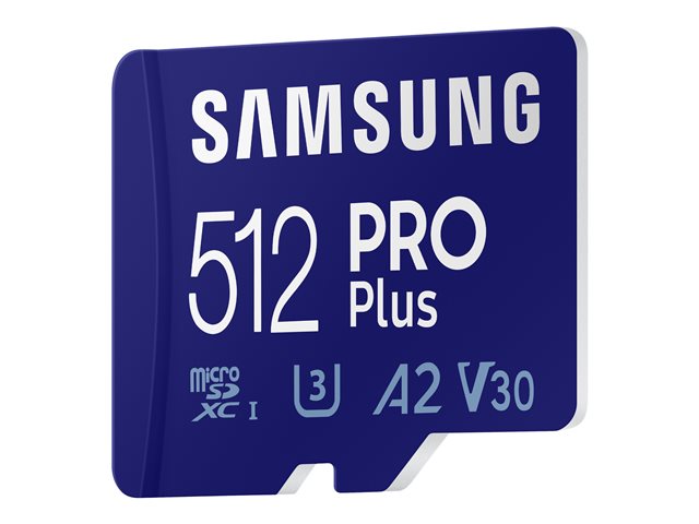 SAMSUNG PRO Plus 512GB microSDXC UHS-I U3 160MB/s Full HD & 4K UHD Speicherkarte inkl. SD-Adapter