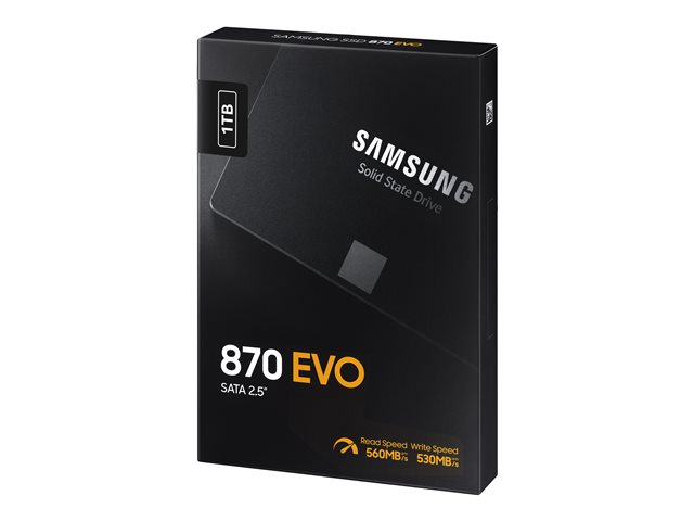 SAMSUNG 870 EVO SSD 1TB 6,35cm 2,5Zoll SATA III 560MB/s read 530MB/s write