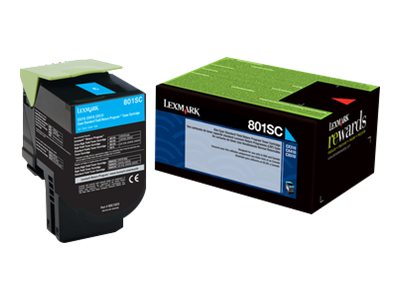 LEXMARK 802SC Toner cyan Standardkapazität 2.000 Seiten 1er-Pack return program