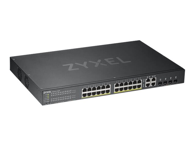 ZYXEL GS1920-24HPv2 28 Port Smart Managed PoE Switch 24x Gigabit Copper PoE and 4x Gigabit dual pers