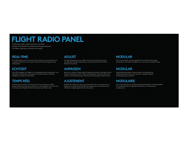 LOGITECH G Saitek Pro Flight Radio Panel - USB - WW