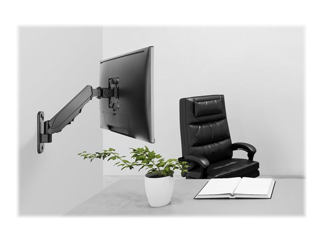 DIGITUS DA-90396 Single Gasdruckfeder Monitor Wand-Halter 43,18-81,28cm 17-32Zoll 8 kg max. schwarz