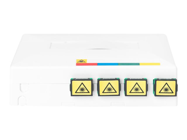 DIGITUS DN-931094 FTTH enclosure with 4x SC APC SX adapter surface and DIN-rail mount