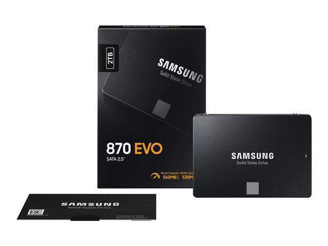 SAMSUNG 870 EVO SSD 2TB 6,35cm 2,5Zoll SATA III 560MB/s read 530MB/s write