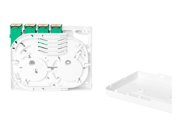 DIGITUS DN-931094 FTTH enclosure with 4x SC APC SX adapter surface and DIN-rail mount