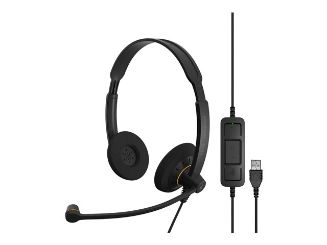 Produkt Rechts Vorne EPOS SENNHEISER IMPACT SC 60 USB ML Stereo USB Headset mit In-Line Call Control zertifiziert für Microsoft Teams (EPOS Connect erf.)