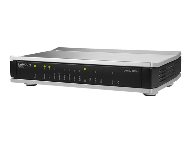 LANCOM 1793VA EU Leistungsstarker Business-VoIP-Router mit VDSL2/ADSL2+-Modem Annex A/B/J/M ISDN-VoIP- & Analog-Wandlung