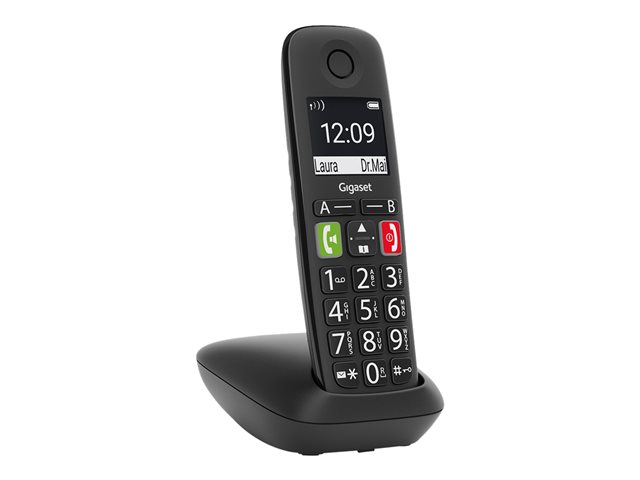 GIGASET E290 Duo schwarz schnurlos analog DECT Grosstaste 2 Mobilteile