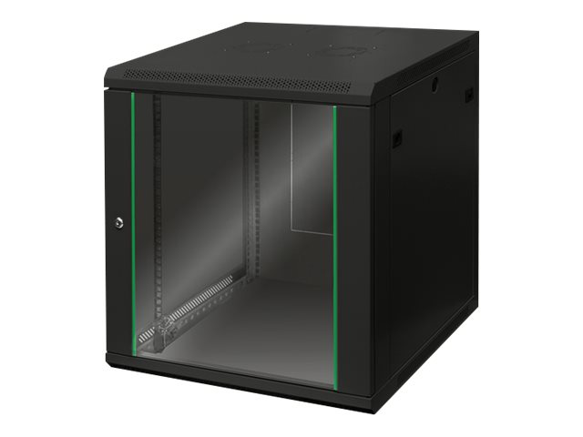 DIGITUS DN-19 12U-6/6-EC-SW 12HE Wandgehäuse 638x600x600mm Farbe Schwarz RAL 9005