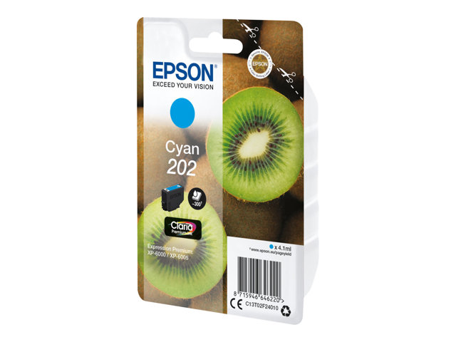 EPSON Singlepack Cyan 202 Kiwi Clara Premium Ink
