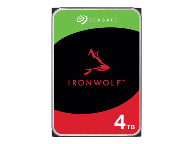 SEAGATE NAS HDD 4TB IronWolf 5400rpm 6Gb/s SATA 256MB cache 8,9cm 3,5Zoll 24x7 CMR für NAS und RAID Rackmount Systeme BLK