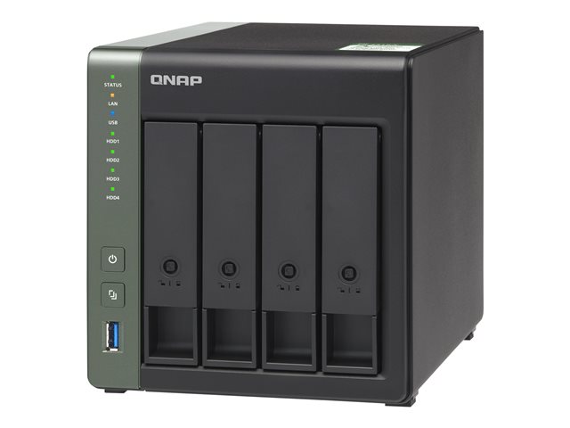QNAP 4-Bay NAS Annapurna Labs AL214 Quad core 1.7GHz 2GB DDR3L SODIMM RAM max 8GB SATA 6Gb/s 1x 10GbE SFP+ LAN 2x GbE LAN