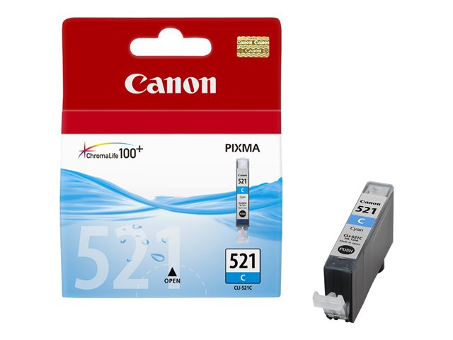 CANON CLI-521C Tinte cyan Standardkapazität 9ml 505 Seiten 1er-Pack