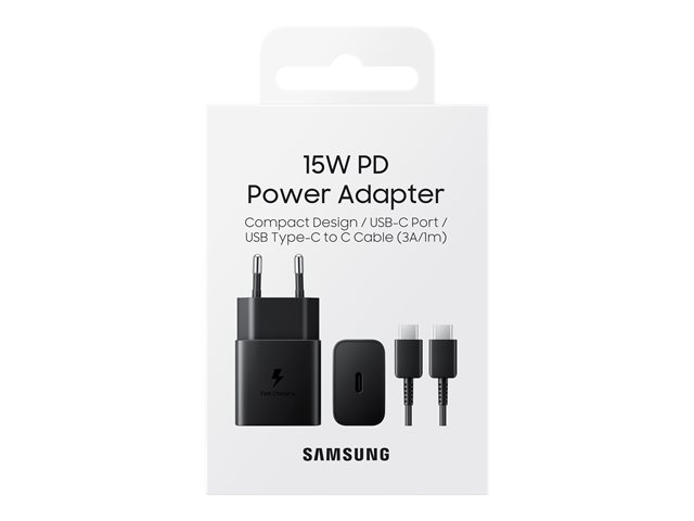 SAMSUNG Power Schnelladegerät EP-T1510 15W inkl Kabel Black