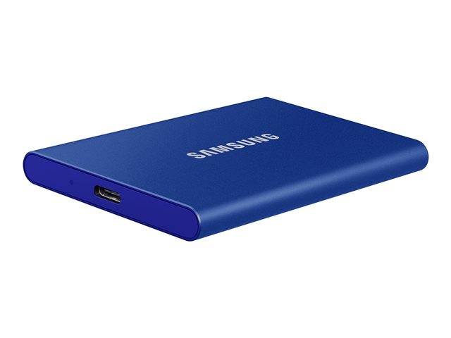 Produkt Links Vorne SAMSUNG Portable SSD T7 1TB extern USB 3.2 Gen 2 indigo blue