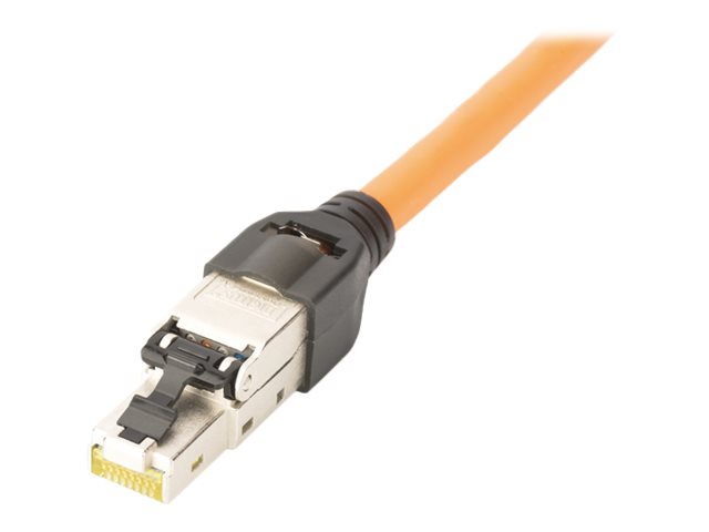 DIGITUS Geschirmter RJ45-Stecker zur Feldkonfektionierung AWG 22-27 10 GBit Ethernet PoE+ Staubschutzkappe Knickschutz