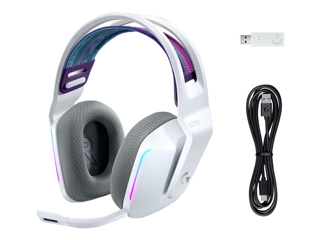 Vorderseite LOGITECH G733 LIGHTSPEED Wireless RGB Gaming Headset - WHITE - EMEA