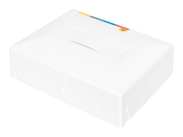 DIGITUS DN-931094 FTTH enclosure with 4x SC APC SX adapter surface and DIN-rail mount