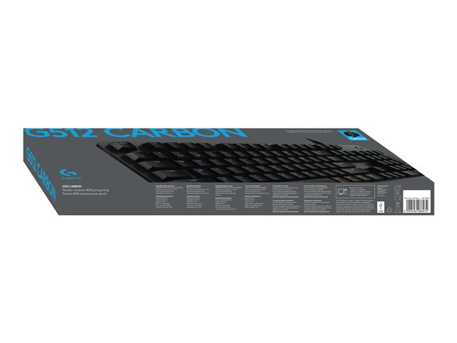 LOGITECH G512 Carbon Lightsync RGB Mechanical Gaming Keyboard with GX Brown switches Carbon FRA Central