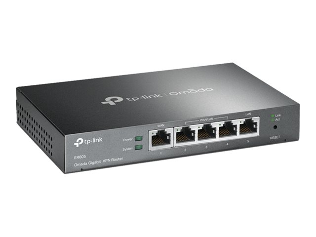 TP-LINK ER605 SafeStream Gigabit Multi-WAN VPN Router 1× Gigabit WAN Port 3× Gigabit WAN/LAN Ports 1× Gigabit LAN Port