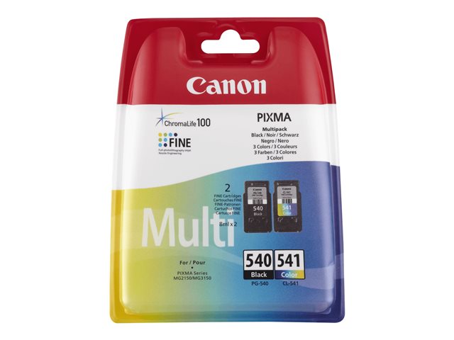 CANON PG-540 / CL-541 Tinte schwarz und farbig Standardkapazität Multipack blister with security