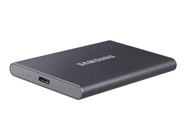 Produkt Links Vorne SAMSUNG Portable SSD T7 1TB extern USB 3.2 Gen 2 titan grey