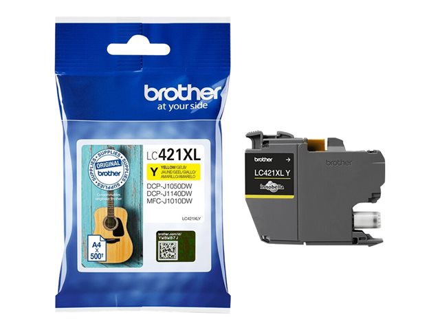 BROTHER 500-page high capacity Yellow ink cartridge for DCP-J1050DW MFC-J1010DW and DCP-J1140DW