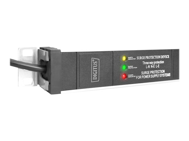 DIGITUS 1HE Aluminium Steckdosenleiste 16A 4000W 250VAC 50/60Hz 7-fach CEE 7/7 3m 2m Zuleitung CEE 7/7 St.
