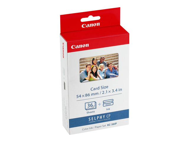 CANON KC-36IP Foto Papier inkjet 54x86mm 36 Blatt 10er-Pack with color ink cartridge for CP-100