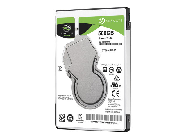 SEAGATE Barracuda 500GB HDD SATA 6Gb/s 5400rpm 6,4cm 2,5Zoll 7mm Bauhöhe 128Mb cache BLK